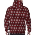 thumbnail image 7 of Lsque Red Buffalo Plaid Merry Christmas Pattern Casual Men's Hoodie,Hooded Sweatshirt with Kangaroo Pocket,Pullover Hoodie-Large, 7 of 7