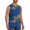 thumbnail image 2 of Bixox Men's Colorful Coral Reef Printed Shirt Sleeveless Fitness Tank Top-3X-Large, 2 of 7