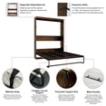 thumbnail image 3 of ChVans Full Size Murphy Wall Bed with 2 LED Lights, Farmhouse Wood Space-Saving Hidden Folding Bed Chest, Multifunctional Storage Cabinet Bed with Gas Struts for Bedroom, Guest Room, Office, 3 of 8