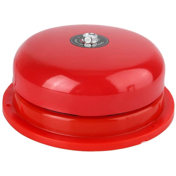 Campana eléctrica de acero inoxidable de 100 db de 6 pulgadas tipo huelga interna para alarma de incendio, evacuación de emergencia, campana de alarma de escuela y estación (24 V) JFHHH pequeña