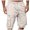 Beige, variant on Cargo Shorts for Men - Lightweight Elastic Waist Knee Length Bermuda Shorts with Pockets Summer Fishing Short Cargo Pants (Beige, L)