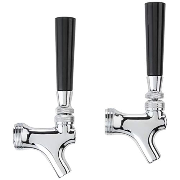 Bev Rite Robinet de Bière et Kit de Tige de 4 Pouces avec Poignée Noire (2 Pack)