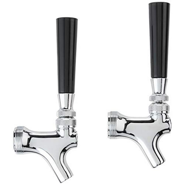 Bev Rite Robinet de Bière et Kit de Tige de 4 Pouces avec Poignée Noire (2 Pack)