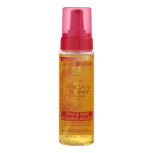 Style And Shine Foaming Mousse With Argan Oil From Morocco By Creme of Nature, 7 Oz Walmart