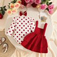 thumbnail image 5 of CAUYDY Newborn Coming Home Outfit Girl 0 3 6 9 12 18 Months Baby Long Sleeved Romper 3PCS Infant Fall Winter Clothes Set Cute Ropa Bebe Red Sizes 3-6 Months, 5 of 9