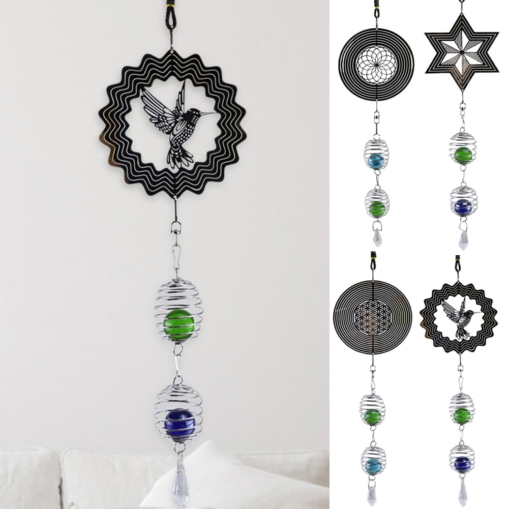 Vnanda Hummingbird Wind Spinner with Wind Spinner Stabilizer, Gazing