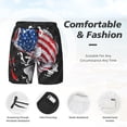 thumbnail image 5 of Haiem Largemouth Bass Fish in USA Mens Swim Trunks with Compression Liner 2 in 1 Swimming Shorts Stretch Swimwear Quick Dry,Board Shorts-Large, 5 of 9