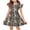 Dark Gray, variant on Girls Easter Dress with Flutter Sleeves, A-Line T-Shirt Style Summer Party Dress, Lightweight & Comfortable Easter Dress for Kids,Light Blue 110