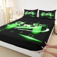 thumbnail image 3 of Castle Fairy Green Gamepads 4pcs Bed Sheets for Boys,Video Game King Sheets,Abstract Stripes Super Cozy Sheet Set,Microfiber Bedroom Decor, 3 of 7