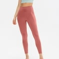 thumbnail image 3 of Women's 34" High Waisted Extra Long Leggings Yoga Over The Heel Leggings with Pockets Watermelon Red XL, 3 of 3