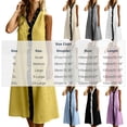 thumbnail image 4 of VBVC Women's Cotton Linen Sleeveless Midi Dress, Ladies' Contrast Ruffle Trim V-Neck Shift Dress, Summer Casual Vacation Dress For Women,Yellow,S-2XL, 4 of 9