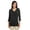 Black, variant on Ladies' Perfect Fit™ Y-Placket Convertible Sleeve Knit Top 2XL BLACK