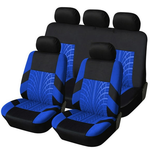 9Pcs Luxury Car Seat Covers Front +Back Seat Black Scratch proof Four Seasons Bottoms Protectors,Compatible with 90% Vehicles for Most Car Truck Suv Van Seam Style