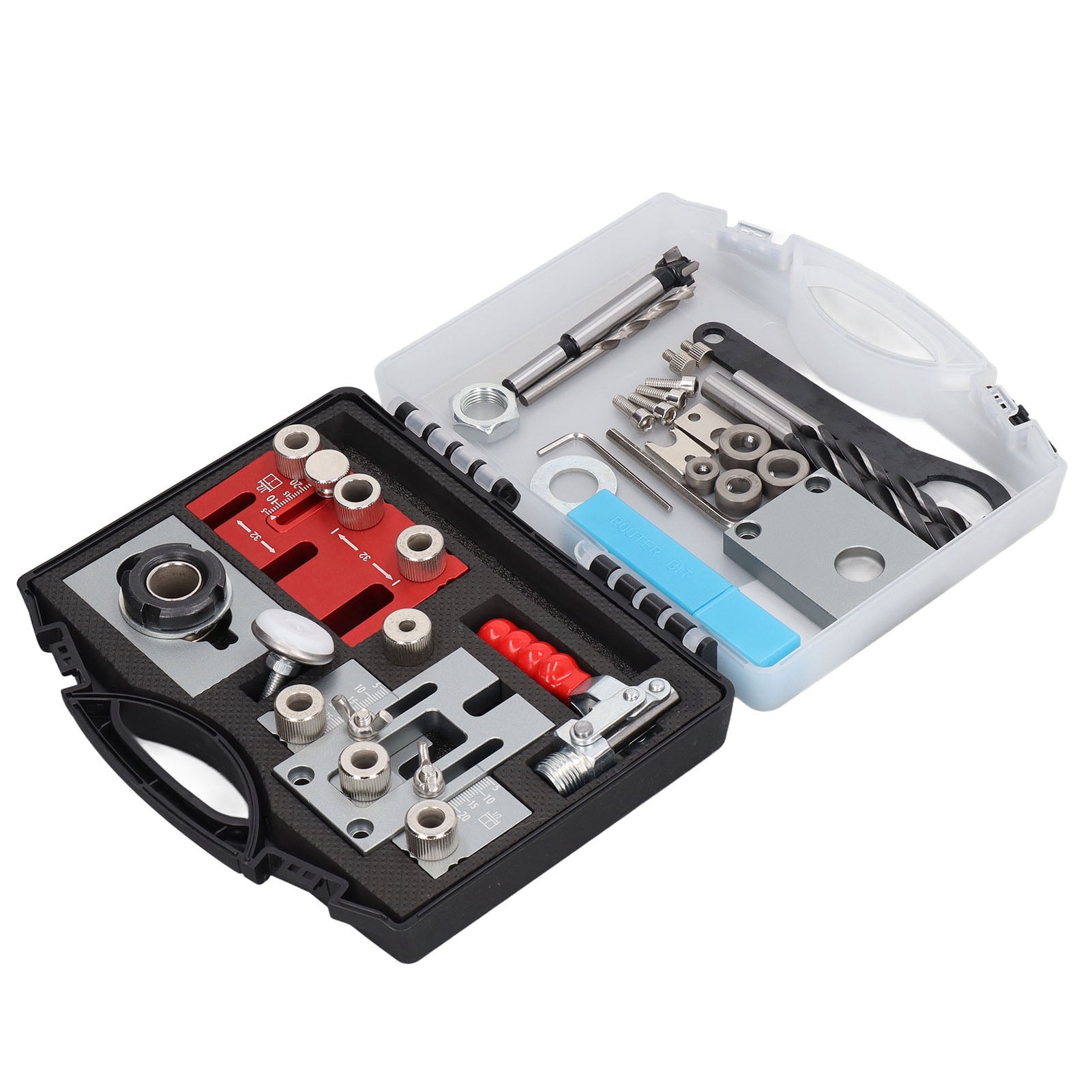 Dowel Jig Drill Hole Guide Locator Aluminium Alloy Drilling Tool Set Kit for Woodworking