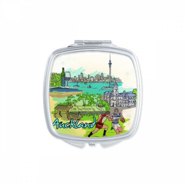 City Football Red Wine Auckland Mirror Portable Compact Pocket Makeup Double Sided Glass