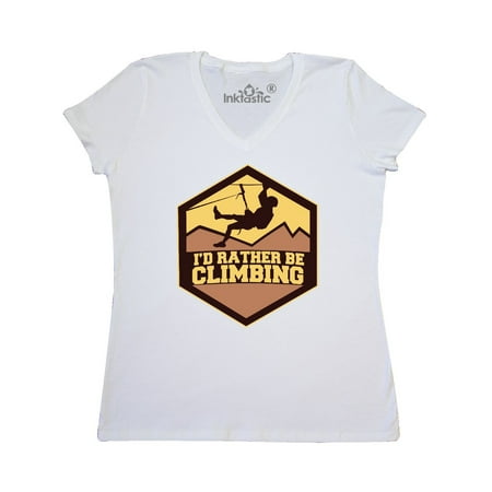 I'd Rather Be Climbing Women's V-Neck T-Shirt