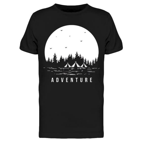 Adventure Camping Site Encircled Tee Men's -Image by Shutterstock