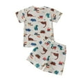 thumbnail image 5 of eczipvz 3t Summer Clothes Boy Toddler Baby Boy Clothes Shorts Set Dinosaur Print Shirt Short Sleeve Top Solid Shorts Summer Outfit White 3-4 Years, 5 of 7
