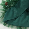 thumbnail image 7 of FAOWME Big Child Girls Christmas Dress Fly Sleeve Star Print Mesh Comfortable Fashion Tutu Dresses For Holiday Party Green 18-24 Months, 7 of 7