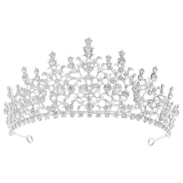 KAKOWELY Corona de niña elegante tiara corona de diamantes de imitación tiara nupcial fiesta corona