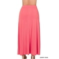 thumbnail image 3 of Zenana Women & Plus Relaxed Drawstring Waist Draped Basic Maxi Skirts with Side Pockets, 3 of 6