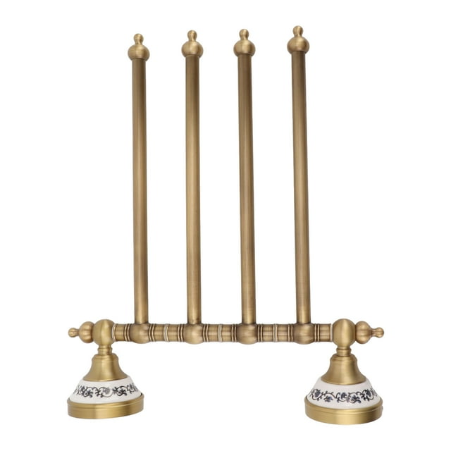 Swivel Towel Rack, 15in Vintage Towel Bar Wall Mounted Bath Bathroom Towel Hanger, Brass Towel Rail Towel Holder For Kitchen, 180 Rotation Space Saving