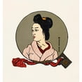 thumbnail image 2 of Ivo Puhonny 15x16 Gold Ornate Wood Frame and Double Matted Museum Art Print Titled - Portrait of an Unknown Japanese Woman (1886), 2 of 4