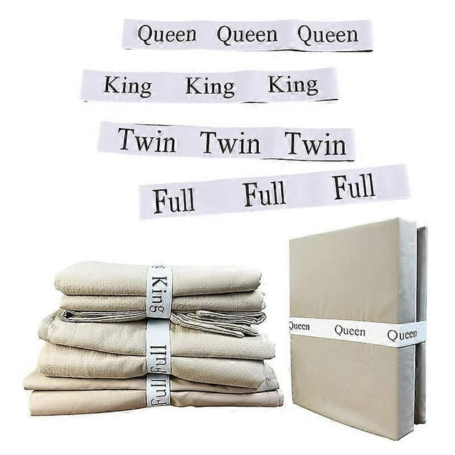 Homes Bed Sheet Organizer and Storage Elastic Label Bands Organizers for Linen Closet for Foldable Bedsheet Pillow Case Duvet