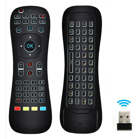 EEEkit Mini 2.4G Wireless Air Mouse Keyboard Remote Control LED Backlit with LED Backlit Effect for Google Android Smart TV/Box HDTV Raspberry Pi (Best Keyboard And Mouse For Raspberry Pi)