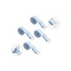 thumbnail image 4 of Tirantes de sujetador INSPIRE CHIC para mujeres, 2 pares, ancho de 10/12/15/18/20 mm, tirantes elásticos ajustables, color azul claro-puro-10 mm, 4 of 5