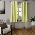 thumbnail image 2 of Ambesonne Retro Grommet Curtain, Vertical Stripes and Dots, 50" x 54", Avocado Green Cream, 2 of 6