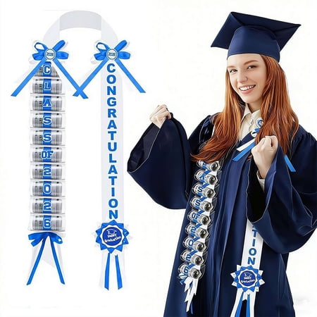 Class of 2026 Graduation Money Lei, Ribbon Cash Pull Lei, Graduation Gift for High School & College Party Supplies(1pcs)
