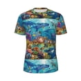 thumbnail image 5 of Wukai Sea World Print Men's Short-Sleeved Mesh T-Shirt,Quick-Dry Short Sleeve Workout T-Shirt-Large, 5 of 8