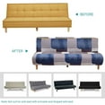 thumbnail image 3 of Armless Futon Slipcovers Stretch Folding Sofa Bed Cover with Elastic Bottom, Printed Fitted Couch Cover Furniture Protector for Pets - style3;, 3 of 8