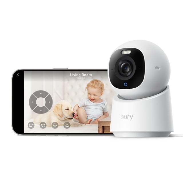 eufy Indoor Cam E30, última generación, cámara de seguridad 4K UHD, cámara para mascotas/perros/bebés con aplicación de teléfono, visión nocturna en color, seguimiento automático de humanos/mascotas,