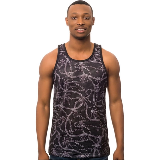 Crooks & Castles The Chainleaf - Camiseta de baloncesto para hombre, color negro, grande Crooks & Castles Camiseta sin mangas