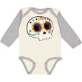 thumbnail image 3 of Inktastic Cute Sugar Skull for Day of the Dead Boys or Girls Long Sleeve Baby Bodysuit, 3 of 5