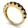 thumbnail image 2 of 1 ctw Wedding Band for Women - 18K Yellow Gold Natural Onyx Stackable Eternity Ring, 2 of 6