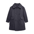 thumbnail image 4 of Gubotare Boys Kids Pea Coat Double Dress Coats Notched Collar Winter Jackets Size 9-10 (Grey,9-10 Years), 4 of 4