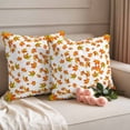 thumbnail image 2 of Fall Outdoor Waterproof Pillow Covers, Thanksgiving Watercolor Orange Green Maple Leaf Decorative Square Throw Pillowcase Sofa Cushion Sham for Patio/Couch/Chair, 26"x26" 2 Pack, 2 of 8