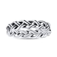 thumbnail image 2 of Attractive Braided Hand-Woven Celtic Knot Twisted Ring Band 925 Sterling Silver Size 7, 2 of 5