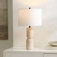 thumbnail image 5 of SAFAVIEH Nara 25" Mid-Century Travertine Ivory Table Lamp with White Shade, 5 of 6