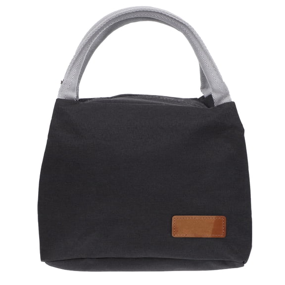 OUNONA Lightweight Black Thermal Insulated Picnic Bag for Food Storage and Preservation, Portable and