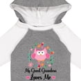 thumbnail image 4 of Inktastic My Great Grandma Loves Me Owl Girls Long Sleeve Baby Bodysuit, 4 of 5