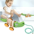 Luoyaxxxxx Wooden Pull Toys For 1 Year Old Alligator Push Toy For