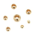 thumbnail image 2 of Assorted Gold Metal Crimp Beads by Bead Landing – 600 Pieces per Pack (7,200 Total) - 4 Sizes in Mixed Finishes for Jewelry Making - Brass - 12 Pack, 2 of 3