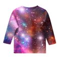 thumbnail image 4 of ZTKWD Boys Girls Tie Dye Shirt 3D Graphic Casual Crewneck 3/4 Sleeve Tops Tees for Kids 6-16 Years, 4 of 4