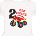 thumbnail image 4 of Inktastic Monster Truck How I Roll 2nd Birthday Boys Long Sleeve Baby Bodysuit, 4 of 5