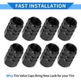 thumbnail image 7 of 8 Pcs Tire Valve Stem Caps, 10x17MM Car Wheel Valve Cap Universal for Car Bike Motorcycle Anti Crash Aluminum Alloy Black Tyre Valve Stem Cover Valve Dust Cap Tire Valve Cap, 7 of 7
