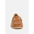 thumbnail image 3 of HOLDA Horsebit Embellished Loafers With Stitch Detail in Tan, 3 of 8